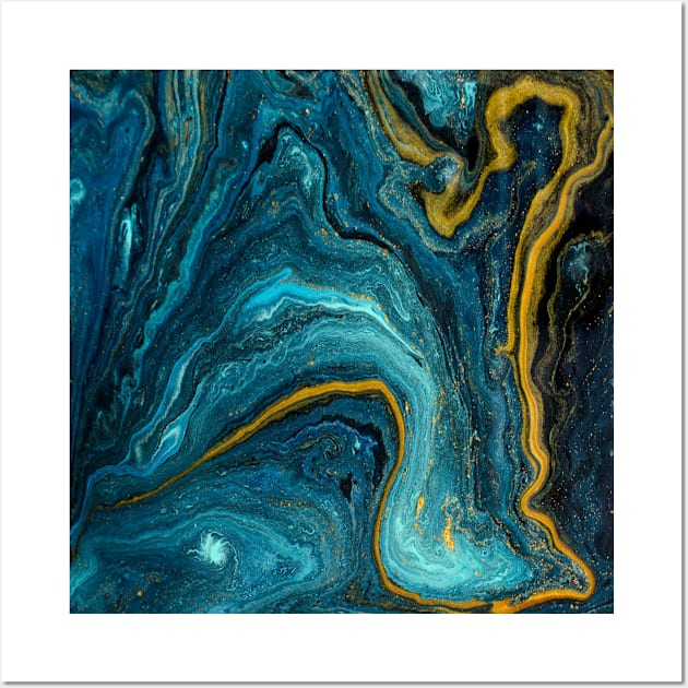 An amazing teal marble design, mug gift, apparel, t-shirts, hoodies, shirts Wall Art by Goodies Galore